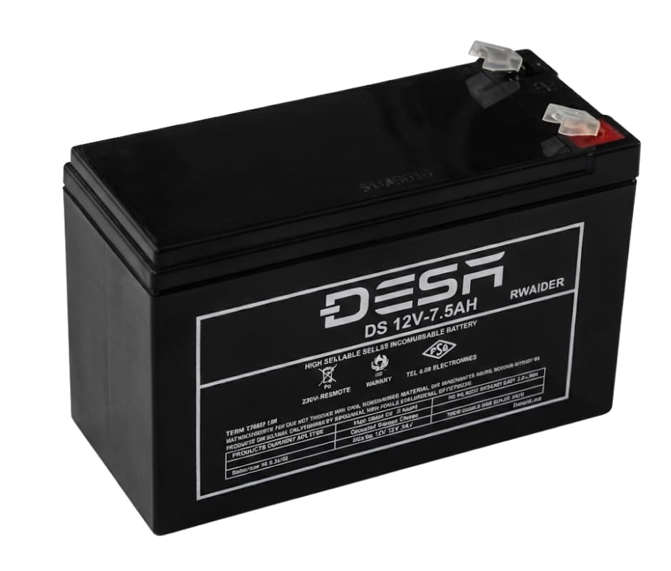 12V 7.5AH Bakımsız VRLA Akü (DESA)